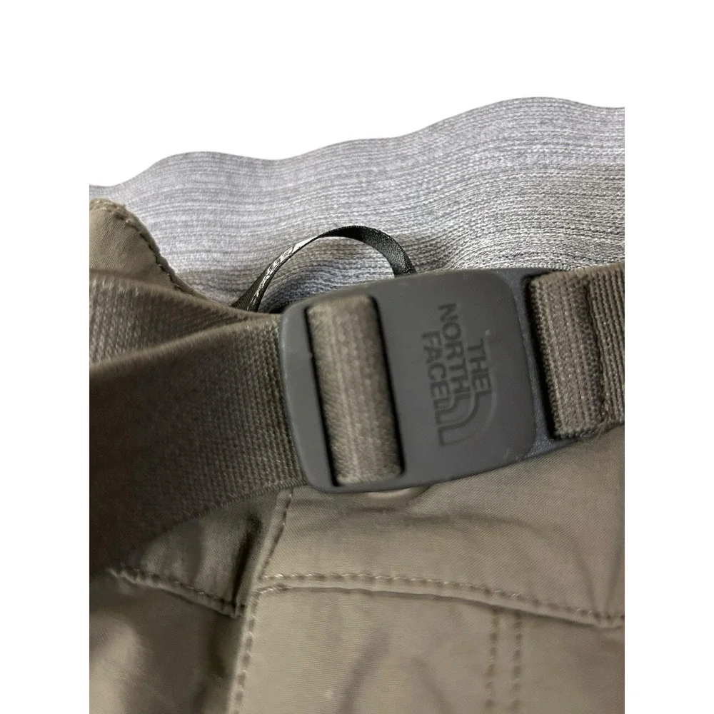 The North Face Pants‎ Outdoor Nylon Stretch Belted Green/brown Mens Size 38x33